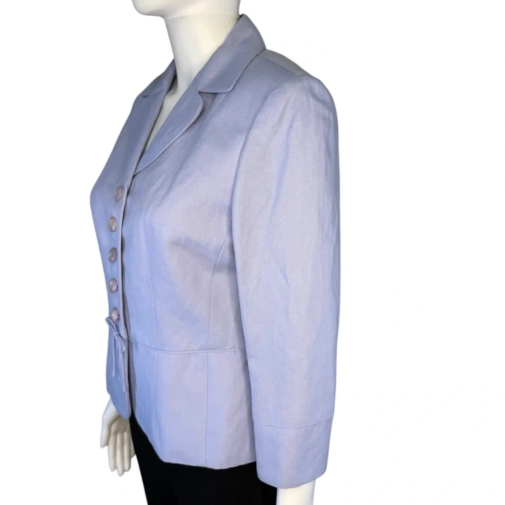 Ann Taylor Loft Periwinkle Linen Blazer 8P